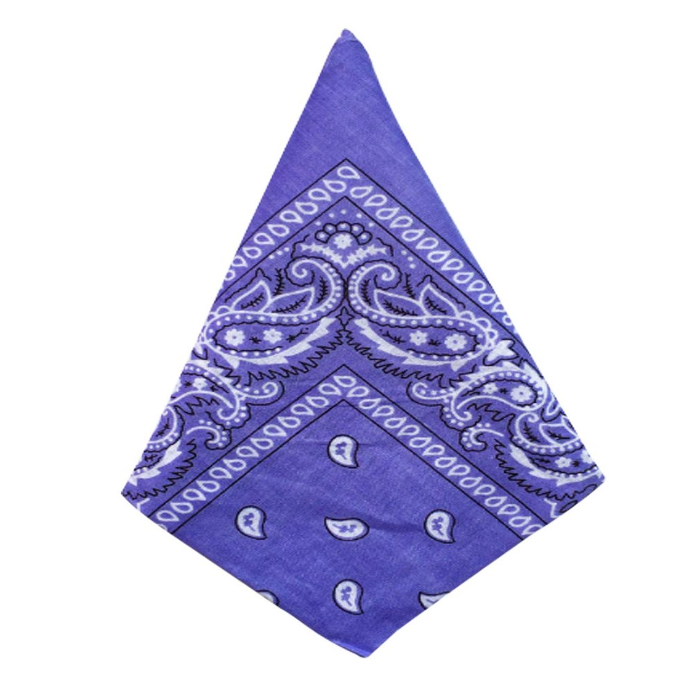 Bestgift Men's Paisley Print Head Wrap Scarf Wristband Bandana One Size Light Purple