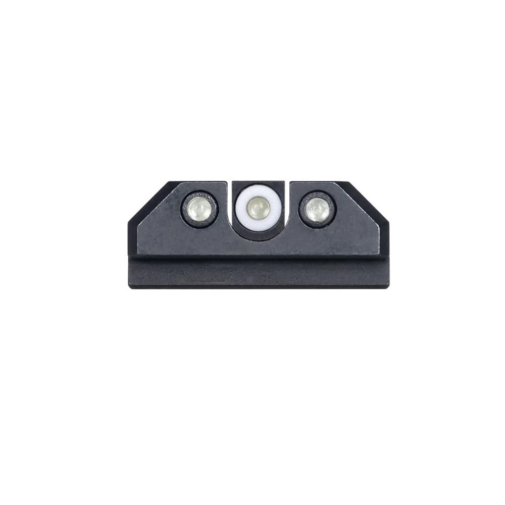 Night Fision Tritium Night Sight Set for CZ USA P-10 C/F - White Front Ring, U Notch Black Rear Rings