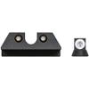 Night Fision Tritium Night Sight Set for CZ USA P-10 C/F - White Front Ring, U Notch Black Rear Rings view 2