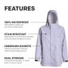 Grundns Womens Neptune Commercial Fishing Jacket | Waterproof, Adjustable, Sky Grey, XX-Large view 4
