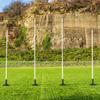 Mini AFL Goal Posts | PVC Poles & 7lb Rubber Bases | Carry Bag Included view 1
