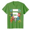5 Year Old Robot Birthday Robots Science Robotics 5th Gift T-Shirt view 1