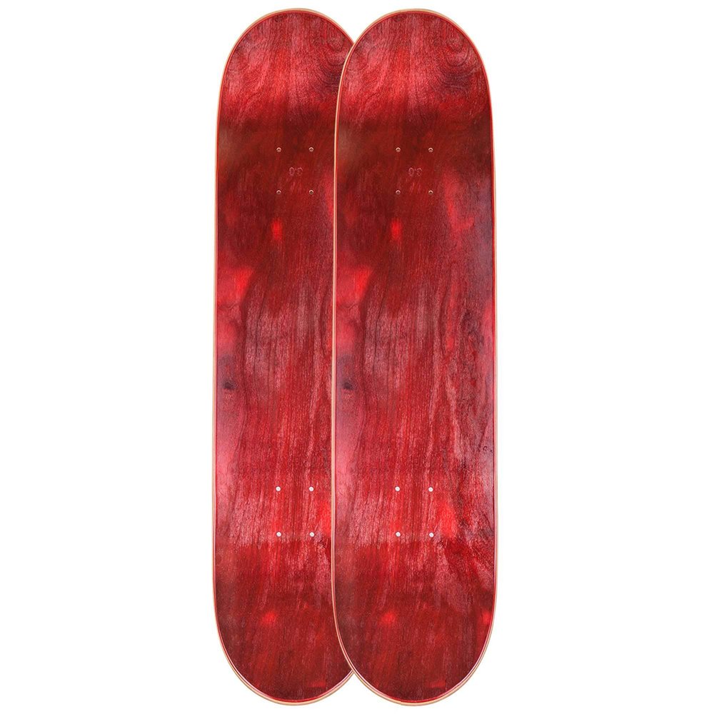 Cal 7 Blank Maple Skateboard Decks| Two Pack (Red, 8.5 inch)