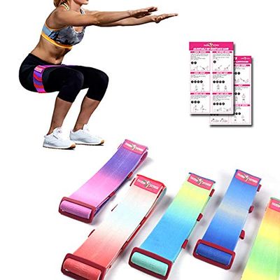 Adjustable Booty Resistance Workout Hip Exercise Bands | Fitness Exercise Loop Circle for Legs,Butt,Glutes and Thighs Training