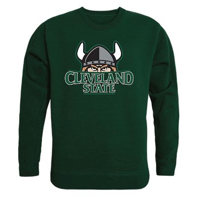 Cleveland State University Vikings College Crewneck Tee T-Shirt - Forest Green, X-Large