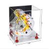Better Display Cases Acrylic Lacrosse Helmet Display Case with Mirror, Red Risers and Clear Base (A002-RR) view 2