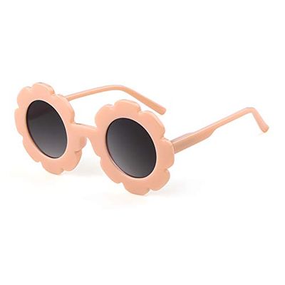 Laurinny Toddler Flower Sunglasses For Girls Boys Cute Kids Sunglasses UV400 Protection Colorful Sun Glasses Age 3-8