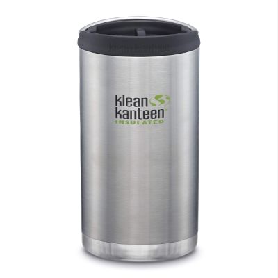 Klean Kanteen TK Wide Kanteens Vacuum Insulated 2019 (20oz (591ml), Brushed Stainless (Cafe Cap))