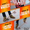 Skater Trainers Skateboarding Training Accessories-Learn Skate Tricks Faster and Safer-Works on Any Skateboard - Beginners Kids, Teens, Adults, Boys and Girls -Ollie Kickflip - Black (2-4 Packs) view 2