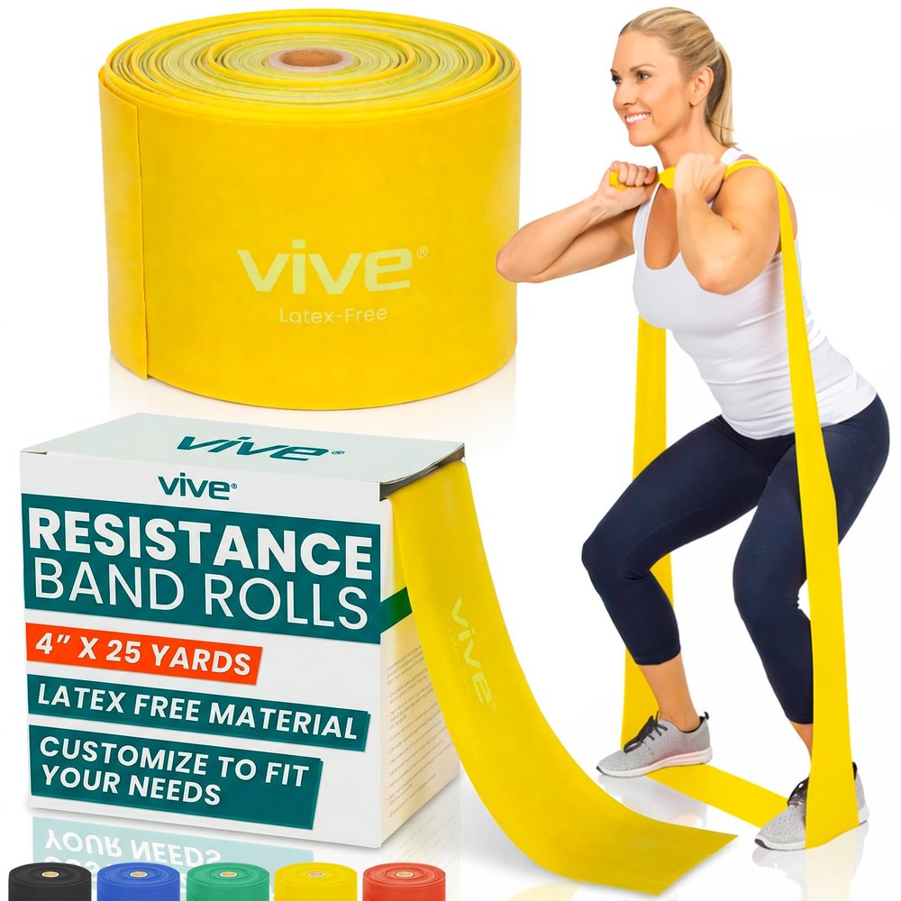 Vive Resistance Band Rolls (75 Feet) - Non-Latex Professional Box