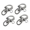 keehui Four PICECES 2-3/4inches Swivel Eye Snap Shackle Quick Release Bail Rigging Sailing Boat Marine 316 Stainless Steel for Sailboat Spinnaker Halyard view 1