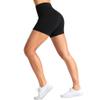 Dragon Fit Women's High Waist Workout Shorts with 2 Side Pockets Stretch Tummy Control Athletic Shorts for Gym Yoga Running Black view 4