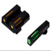 HIVIZ Litewave H3 Sight Tritium LitePipe Day/Night for All Glock Models Chambered in 45 ACP, Green/Orange litepipes w/White Front Ring view 1