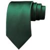 GUSLESON Brand Solid Dark Green Wedding Ties For Men Neckties and Pocket Square Cufflinks Sets(0789-02) view 3
