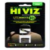 HIVIZ Litewave H3 Sight Tritium LitePipe Day/Night for All Glock Models Chambered in 9mm, Green/Orange litepipes w/Orange Front Ring view 2