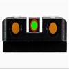 HIVIZ Litewave H3 Sight Tritium LitePipe Day/Night for All Glock Models Chambered in 9mm, Green/Orange litepipes w/Orange Front Ring view 4