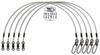 5 Pack 80 lb 6" Premium Fluorocarbon Tooth Shield Tackle Musky Leaders Muskie Pike Leader (Ball Bearing Swivel)