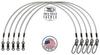 5 Pack 80 lb 6" Premium Fluorocarbon Tooth Shield Tackle Musky Leaders Muskie Pike Leader (Ball Bearing Swivel) view 2