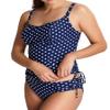 Panache Swim Women's Anya Spot Underwire Tankini, Navy/White, 38E view 3