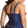 Panache Swim Women's Anya Spot Underwire Tankini, Navy/White, 38E view 4