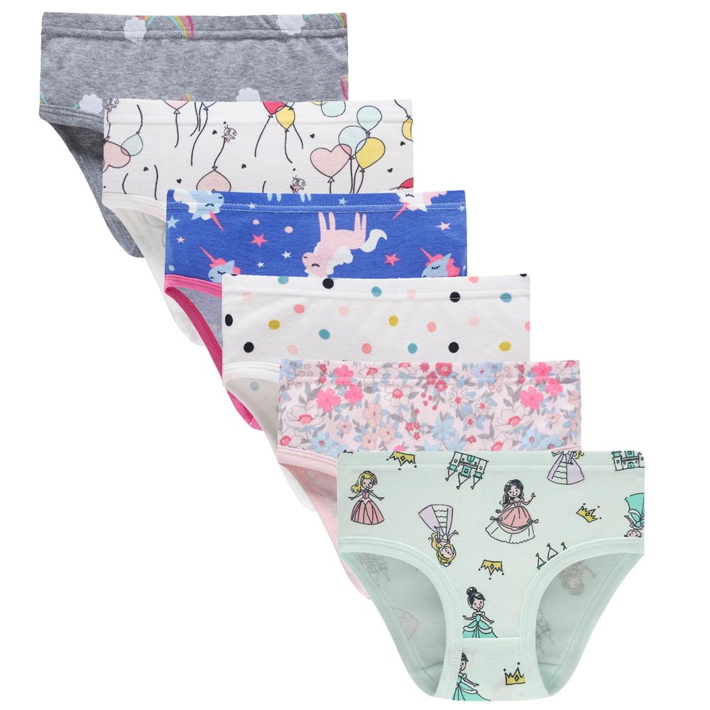 Boboking Toddler Girls Underwear Little Girls'Briefs Kids Panties (Pack of 6) 3t