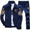 AOTORR Men's Casual Sweat Suit Set Full Zip Tracksuit Jogging Running Sportswear Navy M view 1