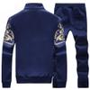 AOTORR Men's Casual Sweat Suit Set Full Zip Tracksuit Jogging Running Sportswear Navy M view 2