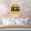 Cities and Skylines Wall Art Canvas Prints 'Newark Luggage Tag' view 4