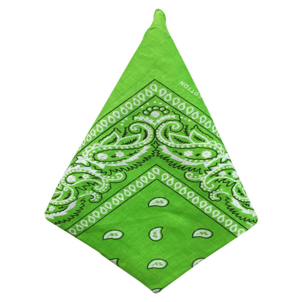 Bestgift Men's Paisley Print Head Wrap Scarf Wristband Bandana One Size Fruit Green