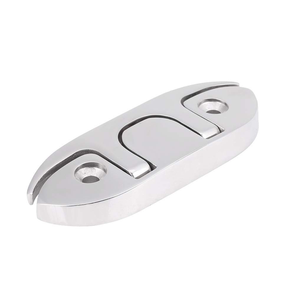 Acouto Boat Cleat 4.5inch Marine Boat Flip Up Folding Cleat Dock Cleat Hideaway Boat Cleat 316 Stainless Steel