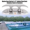 Acouto Boat Cleat 4.5inch Marine Boat Flip Up Folding Cleat Dock Cleat Hideaway Boat Cleat 316 Stainless Steel view 2
