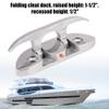 Acouto Boat Cleat 4.5inch Marine Boat Flip Up Folding Cleat Dock Cleat Hideaway Boat Cleat 316 Stainless Steel view 3