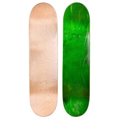 Cal 7 Blank Maple Skateboard Decks| Two Pack (Natural, Green, 7.75 inch)