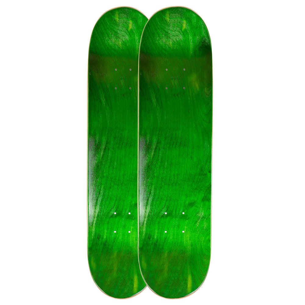 Cal 7 Blank Maple Skateboard Decks| Two Pack (Green, 7.75 inch)