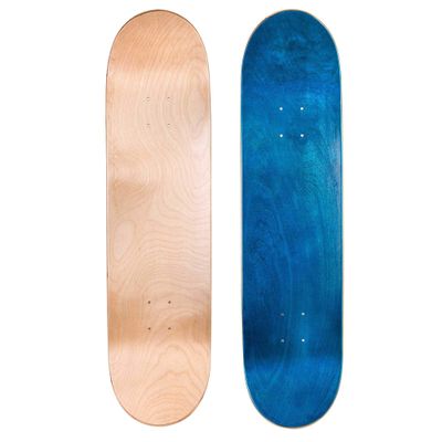 Cal 7 Blank Maple Skateboard Decks| Two Pack (Natural, Blue, 7.75 inch)