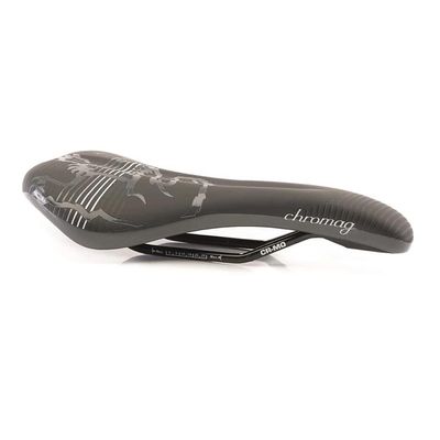 CHROMAG Juniper Unisex Adult MTB/MTB/Cycle/VAE/E-Bike Saddle, Black/Grey, 141 x 269 mm