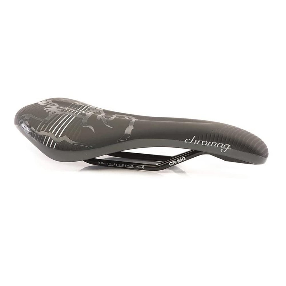 CHROMAG Juniper Unisex Adult MTB/MTB/Cycle/VAE/E-Bike Saddle, Black/Grey, 141 x 269 mm