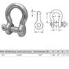 DBM IMPORTS 1/2'' Screw Pin Anchor D Ring Rigging Bow Shackle Galvanized Steel Drop Forged for Marine Boat WLL 4000 Lbs view 2