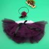 Hztyyier Baby Girl Tutu Skirt with Headband Set Newborn Toddler Ruffle Tulle Diaper Cover Photography Prop Outfit Clothes(Purple), Large view 4