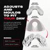 SAFEJAWZ Mouthguard for Braces, Upper & Lower Protection Remoldable Mouth Guard with Case for Boxing, Basketball, Football, MMA, Lacrosse, Hockey and All Contact Sports One Size (Black) view 2