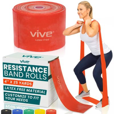 Vive Resistance Band Rolls (75 Feet) - Non-Latex Professional Box