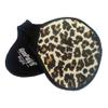 Real Leather Workout Gym Grip Pads w 4 Finger Loop Sweatproof Backing (Cheetah) view 1