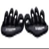 Real Leather Workout Gym Grip Pads w 4 Finger Loop Sweatproof Backing (Cheetah) view 2
