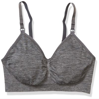 Rosie Pope Women's Maternity Pip N Vine Seamless Nursing Camisole, Graphite Heather, 40D