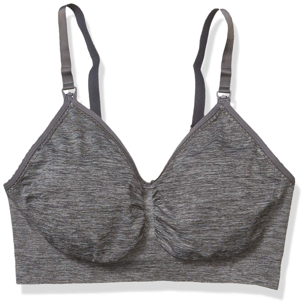 Rosie Pope Women's Maternity Pip N Vine Seamless Nursing Camisole, Graphite Heather, 40D