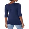 Rosie Pope Women's Maternity Pip N Vine Henley Tee, Navy, M view 2