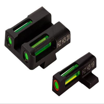 HIVIZ Litewave H3 Sight Tritium LitePipe Day/Night for XD, Green litepipes w/Orange Front Ring