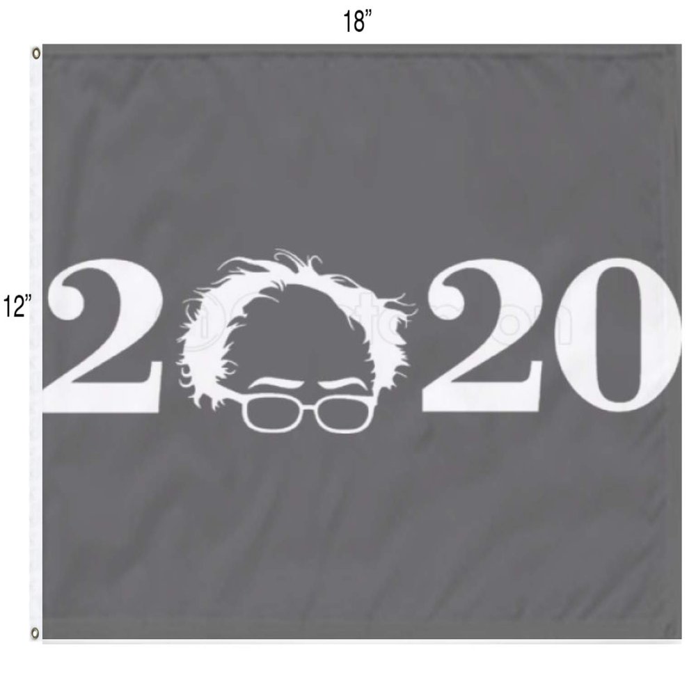 Bernie for President 2020 Glasses 12x18 Single Ply Polyester Flag Banner