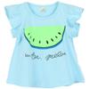 ContiKids Little Girls' Ruffle Solid Tank Tops Round Neck T-Shirt 5 Watermelon Blue view 1