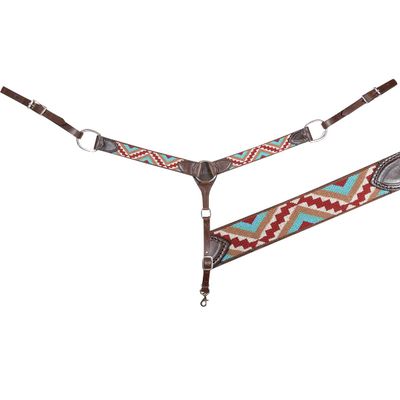 Cashel 2in Beaded Breast Collar Dark Brown